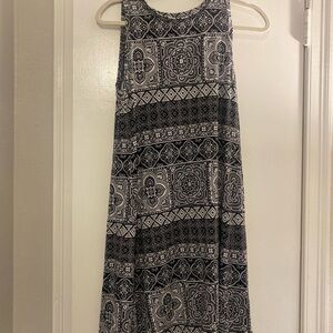 LOFT Black and White Sleeveless A-line Maxi Dress